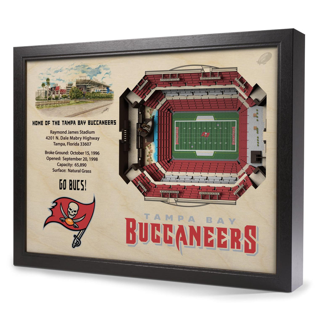 Tampa Bay Buccaneers 25-Layer StadiumView 3D Wall Art