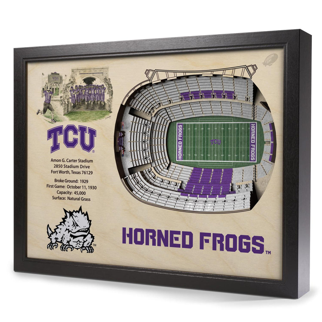 Tcu Horned Frogs 25-Layer StadiumView 3D Wall Art