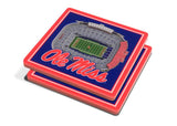 NCAA Mississippi Ole Miss Rebels 3D StadiumViews Coasters