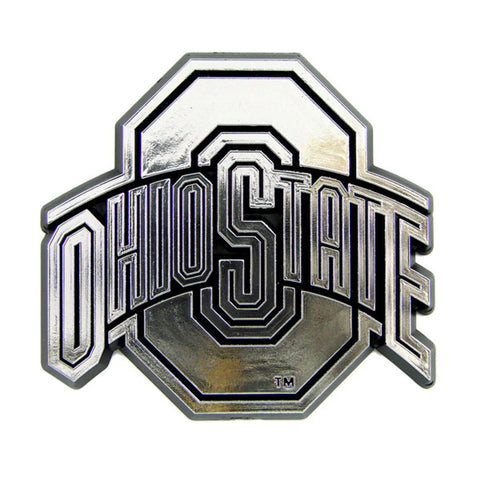 Ohio State Buckeyes Auto Emblem Silver