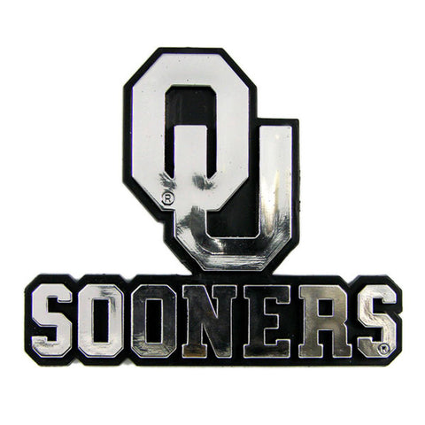 Oklahoma Sooners Auto Emblem Silver