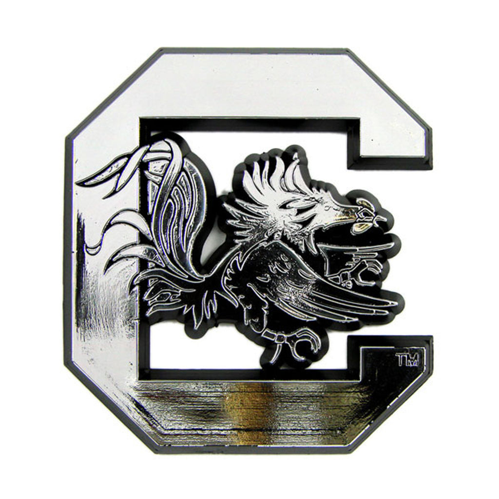 South Carolina Gamecocks Auto Emblem Silver