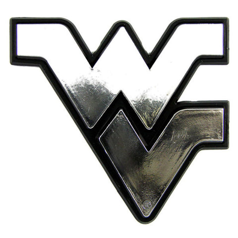 West Virginia Mountaineers Auto Emblem Silver