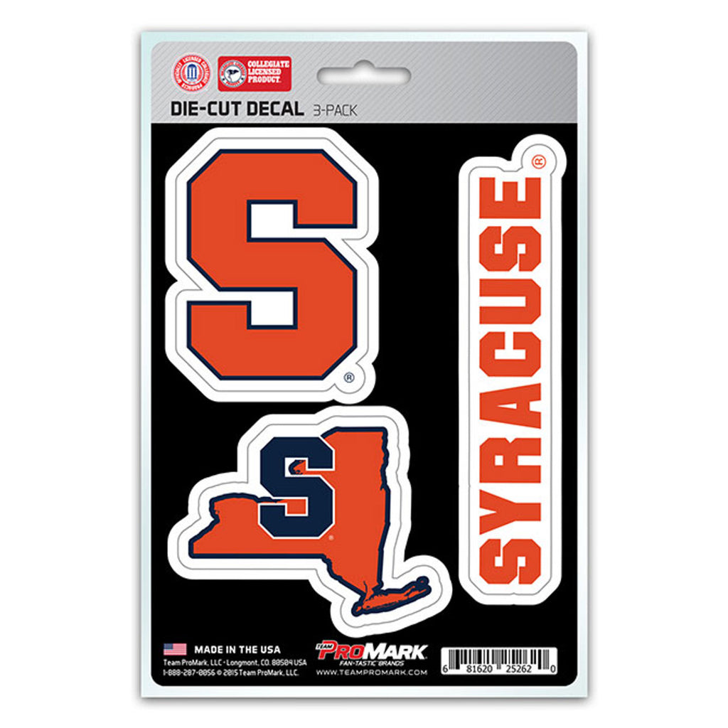 Syracuse Orangemen Decal Die Cut Team 3 Pack