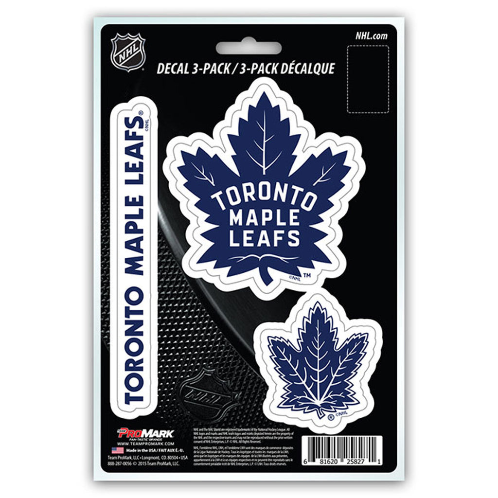 Toronto Maple Leafs Decal Die Cut Team 3 Pack