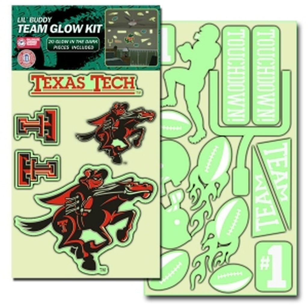 Texas Tech Red Raiders Decal Lil Buddy Glow in the Dark Kit 