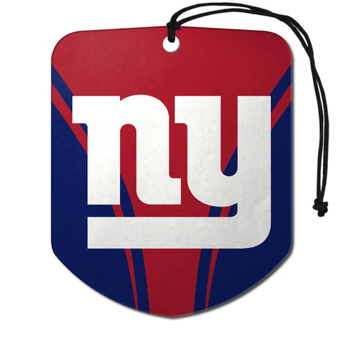New York Giants Air Freshener Shield Design 2 Pack