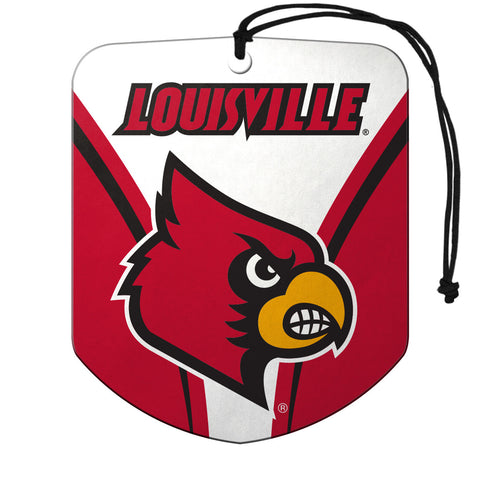 Louisville Cardinals Air Freshener Shield Design 2 Pack Special Order