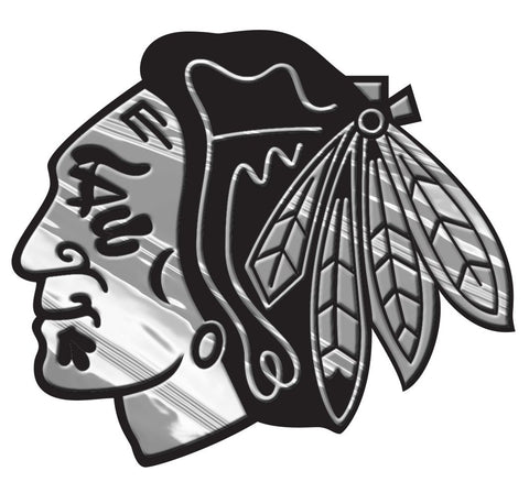 Chicago Blackhawks Auto Emblem Silver