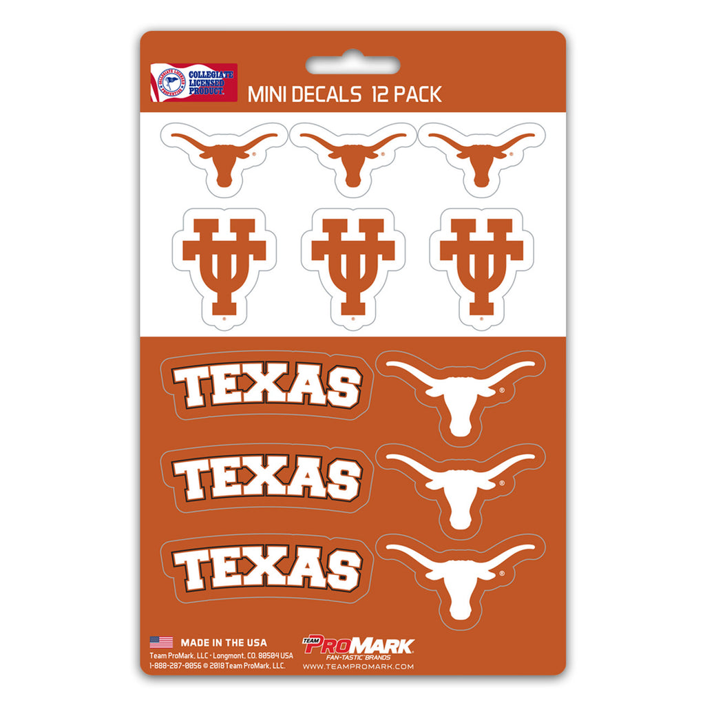 Texas Longhorns Decal Set Mini 12 Pack