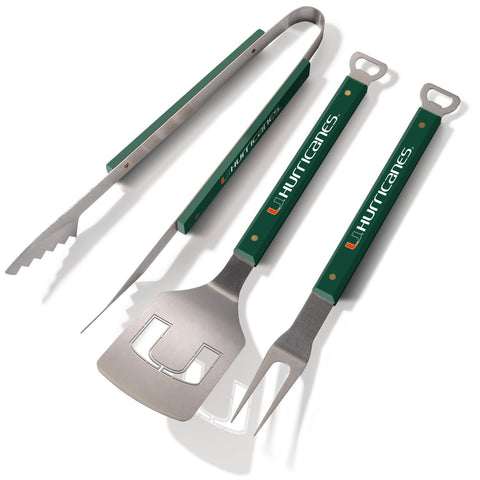 Miami Hurricanes Spirit Series 3-Piece BBQ Set