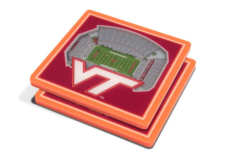 NCAA Virginia Tech Hokies 3D StadiumViews Coasters