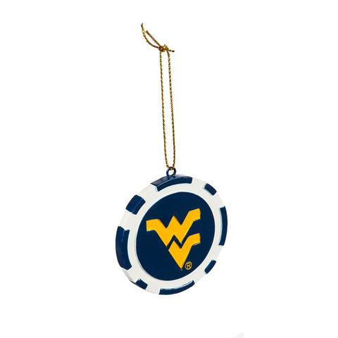 West Virginia Mountaineers Moutaineers Ornament Game Chip Special Order 