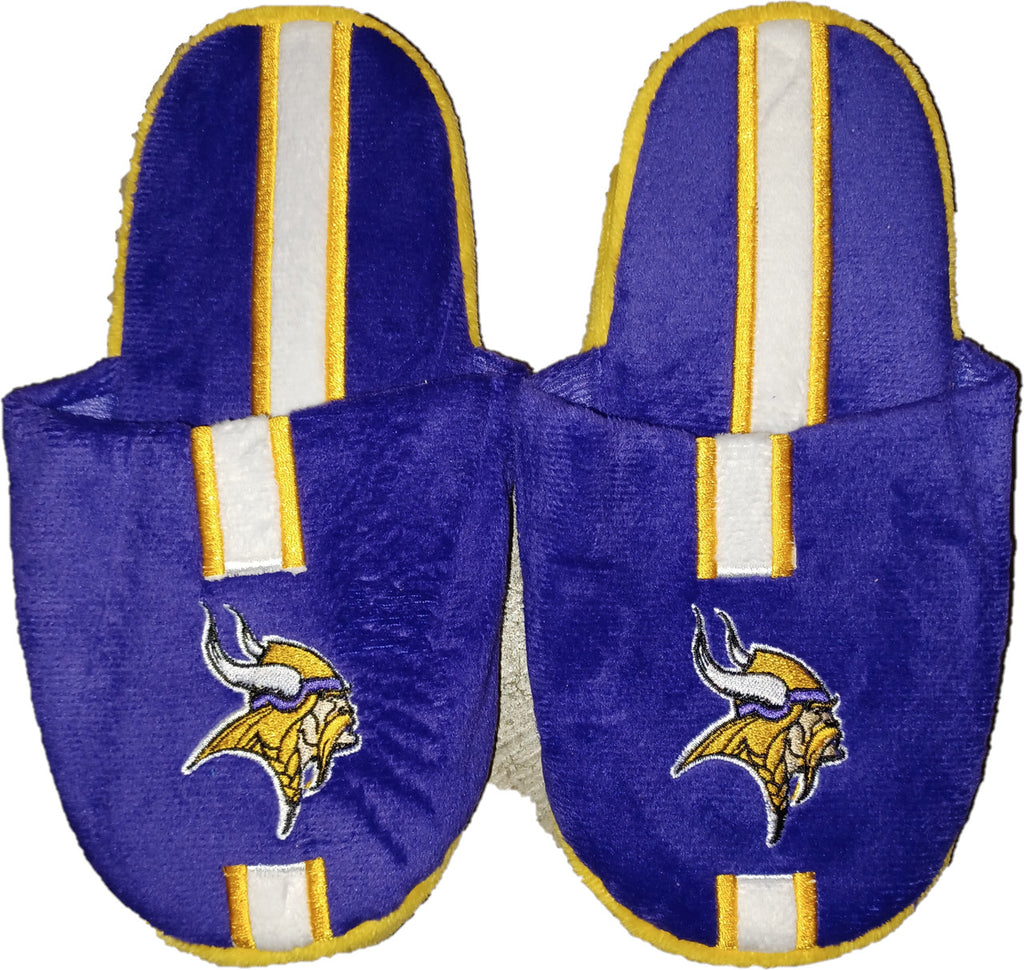 Minnesota Vikings innesota Slipper Youth 8 16 Size 1 2 Stripe (1 Pair) L