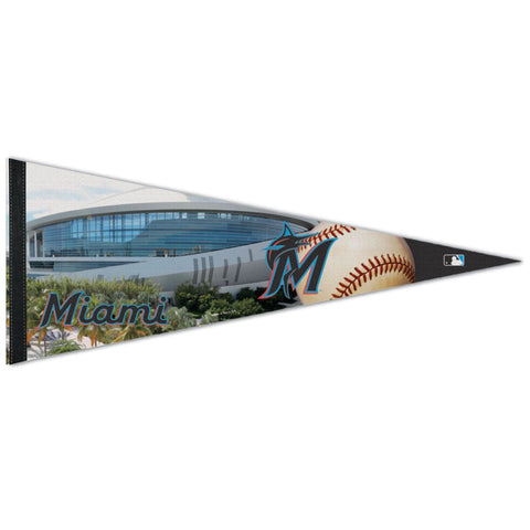 Miami Marlins Pennant 12x30 Premium Style Special Order