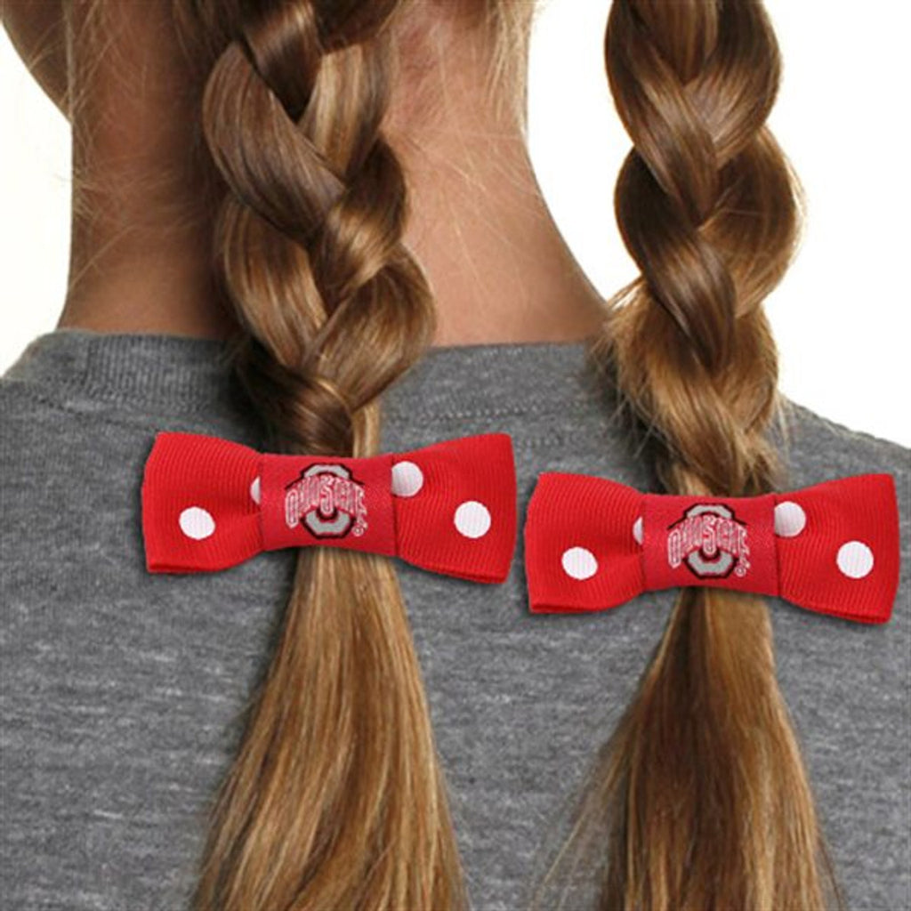 Ohio State Buckeyes Bow Pigtail Holder (Pre 2014 logo) CO