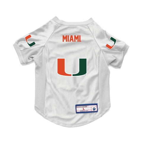 Miami Hurricanes Pet Jersey Stretch Size Special Order