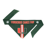 Miami Hurricanes Pet Bandanna Size