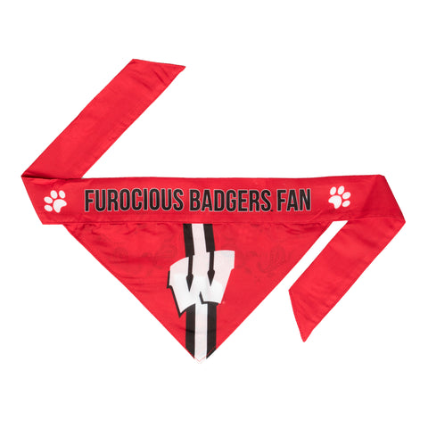 Wisconsin Badgers Pet Bandanna Size Special Order