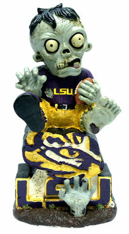LSU Tigers Zombie Figurine On Logo w/Football 