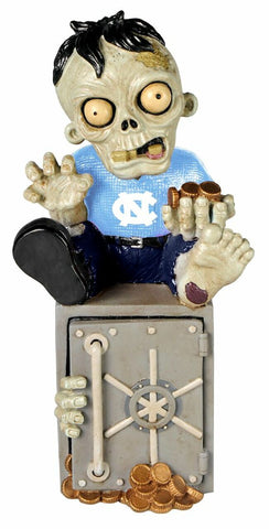 North Carolina Tar Heels Zombie Figurine Bank 