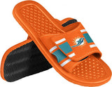 Miami Dolphins Men Stripe Sport Slide 1 Pair