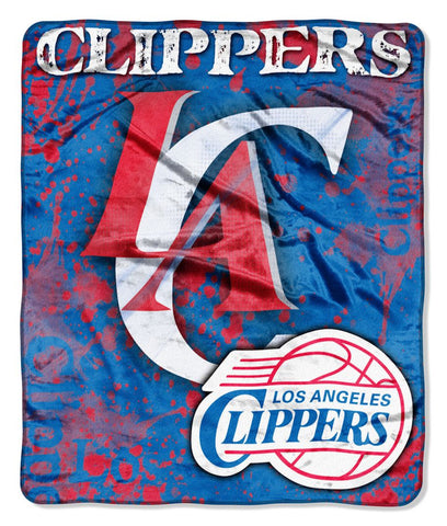 Los Angeles Clippers Blanket 50x60 Raschel Drop Down Design Special Order