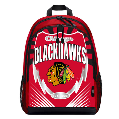 Chicago Blackhawks Backpack Lightning Style Special Order