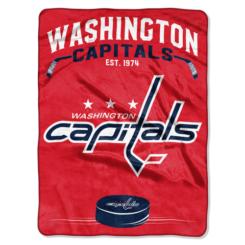 Washington Capitals Blanket 60x80 Raschel Inspired Design Special Order