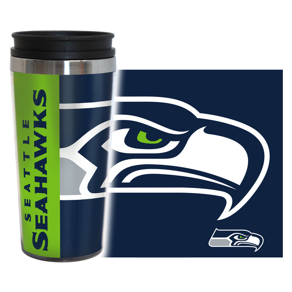 Seattle Seahawks Travel Mug 14 oz Full Wrap Hype Style