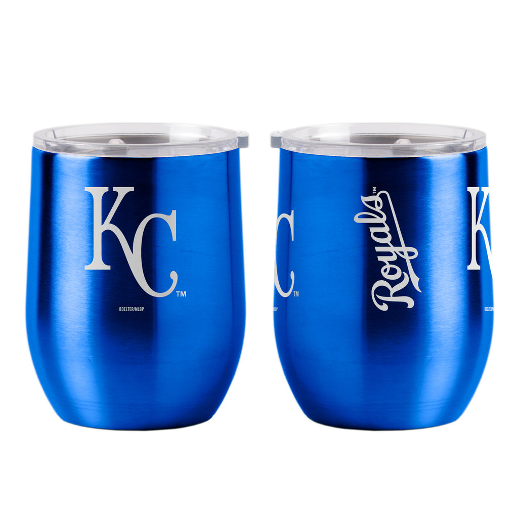 Kansas City Royals Travel Tumbler 16oz Stainless Steel Curved Special Order