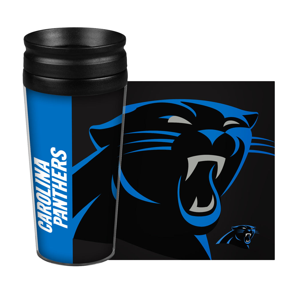 Carolina Panthers Travel Mug 14oz Full Wrap Style Hype Design