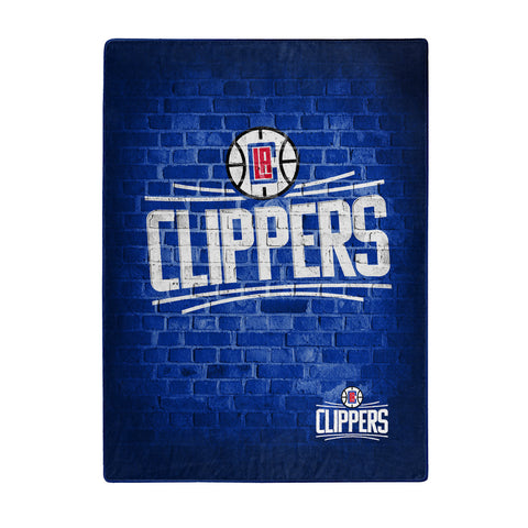 Los Angeles Clippers Blanket 60x80 Raschel Street Design Special Order