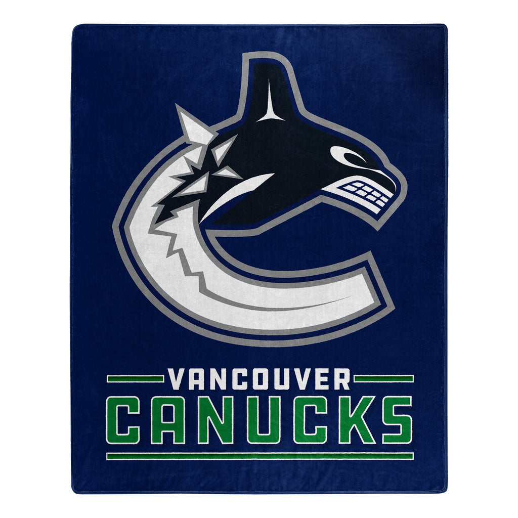 Vancouver Canucks Blanket 50x60 Raschel Interference Design Special Order