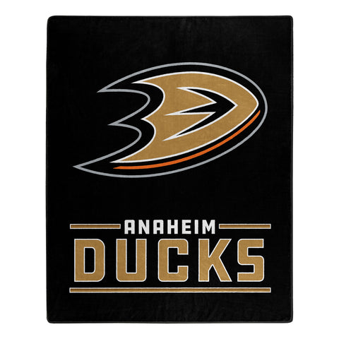 Anaheim Mighty Ducks Blanket 50x60 Raschel Interference Design