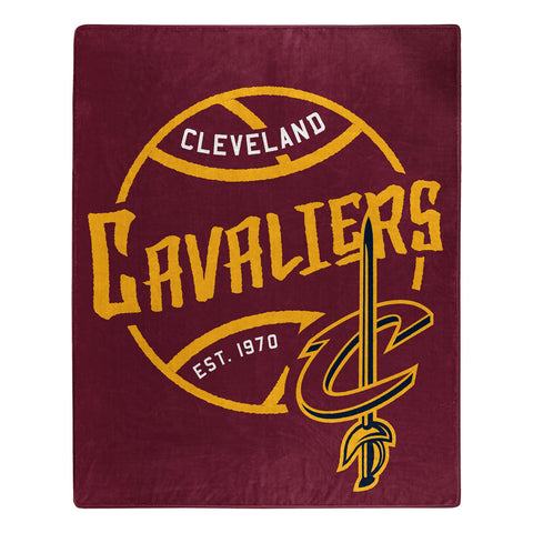 Cleveland Cavaliers Blanket 50x60 Raschel Blacktop Design Special Order