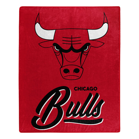 Chicago Bulls Blanket 50x60 Raschel Signature Design