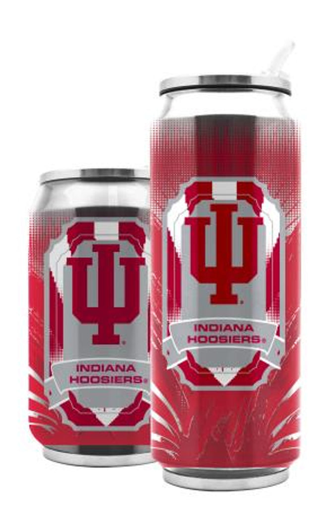 Indiana Hoosiers Stainless Steel Thermo Can 16.9 ounces Special Order