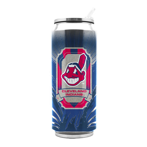 Cleveland Indians Thermo Can Stainless Steel 16.9oz Special Order