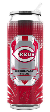 Cincinnati Reds Stainless Steel Thermo Can 16.9 ounces Special Order