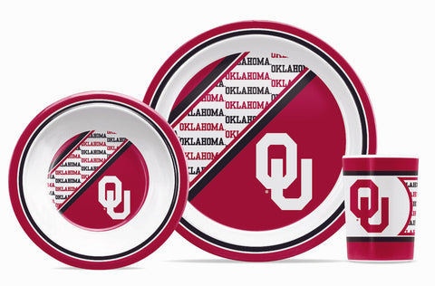 Oklahoma Sooners Dinner Set Child 5 Piece 