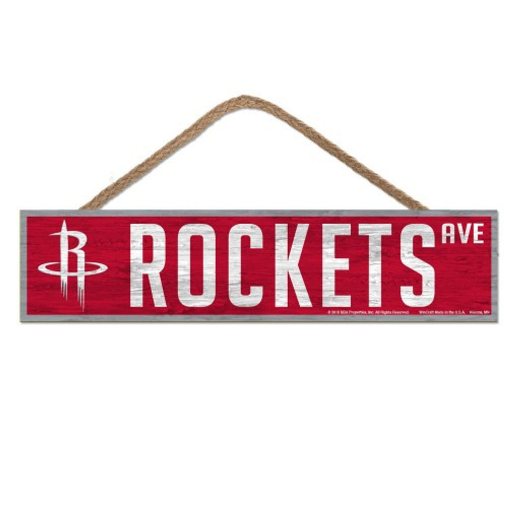 Houston Rockets Sign 4x17 Wood Avenue Design Special Order