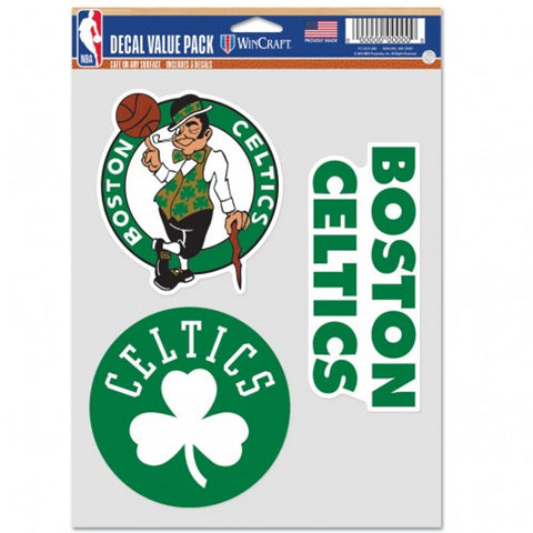 Boston Celtics Decal Multi Use Fan 3 Pack