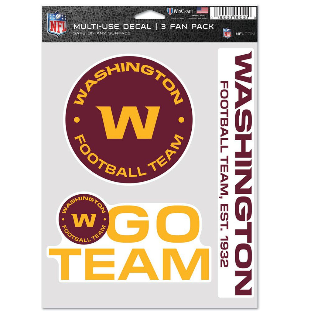 Washington Huskies Football Team Decal Multi Use Fan 3 Pack