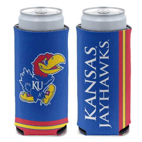 Kansas Jayhawks Can Cooler Slim Can Design Special Order 