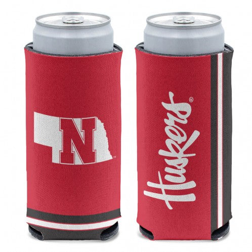 Nebraska Cornhuskers Can Cooler Slim Can Design Special Order 