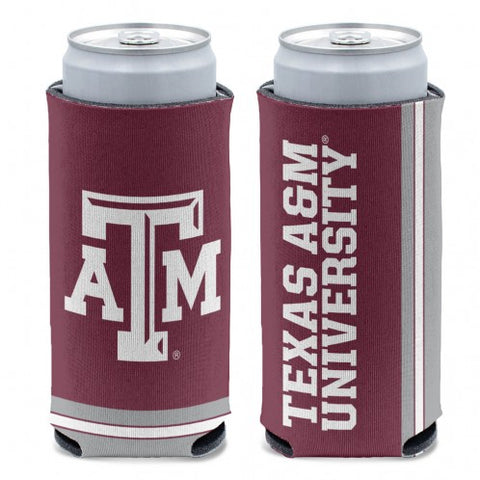 Texas A&M Aggies Can Cooler Slim Can Design Special Order 