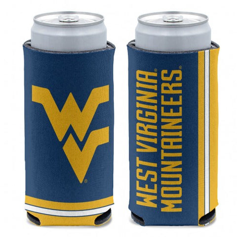 West Virginia Mountaineers Can Cooler Slim Can Design Special Order 