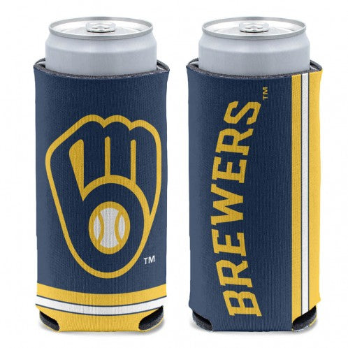Milwaukee Brewers Can Cooler Slim Can Design Special Order 