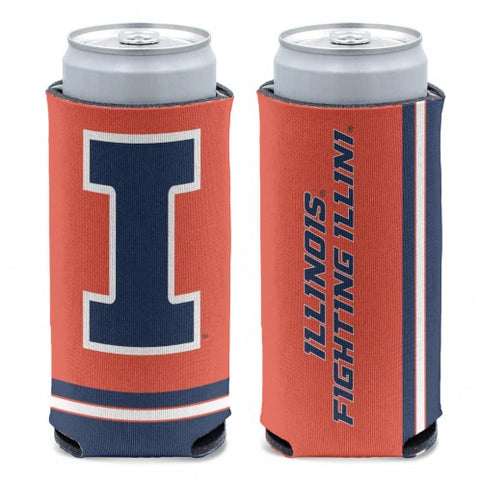 Illinois Fighting Illini Can Cooler Slim Can Design Special Order 